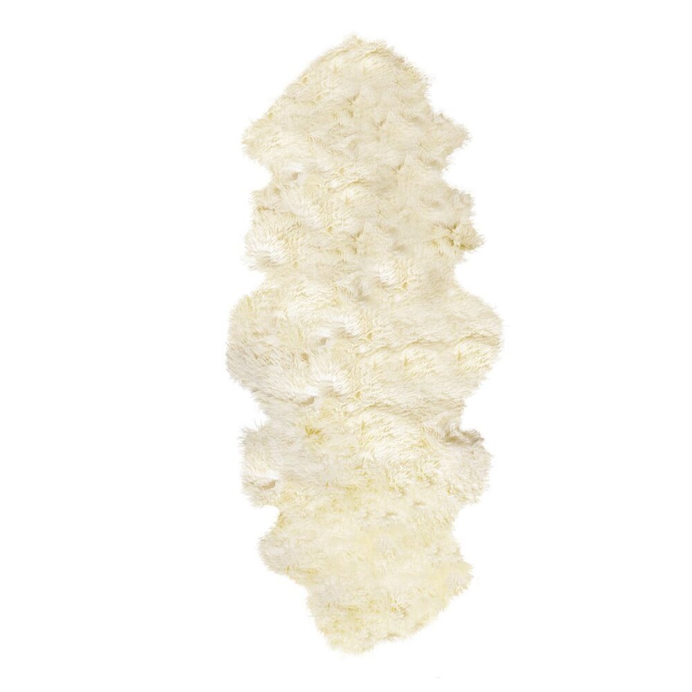 Natural Home Decor New Zealand Sheepskin Double Curly Rug | 1-Piece | Natural